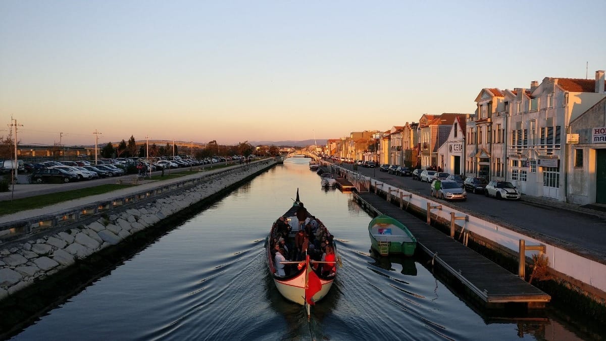 Visite du Moliceiro au coucher du soleil sur notre circuit privé Aveiro et Coimbra | Cooltour Oporto