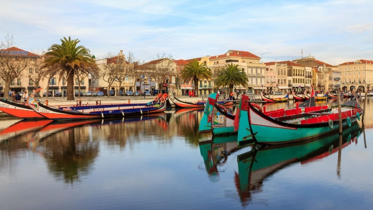 Ria de Aveiro et bateaux colorés lors de notre excursion privée à Aveiro et Coimbra | Cooltour