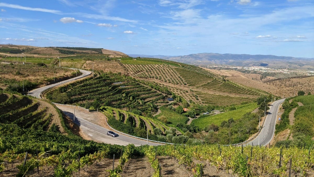 Winding roads and scenic curves through the Douro Valley