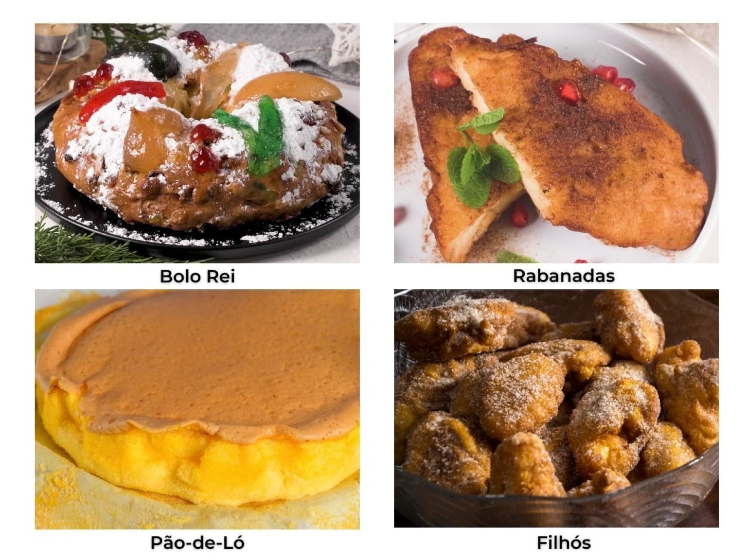 A delectable assortment of Portuguese Christmas sweets, adding joy and tradition to the holiday season