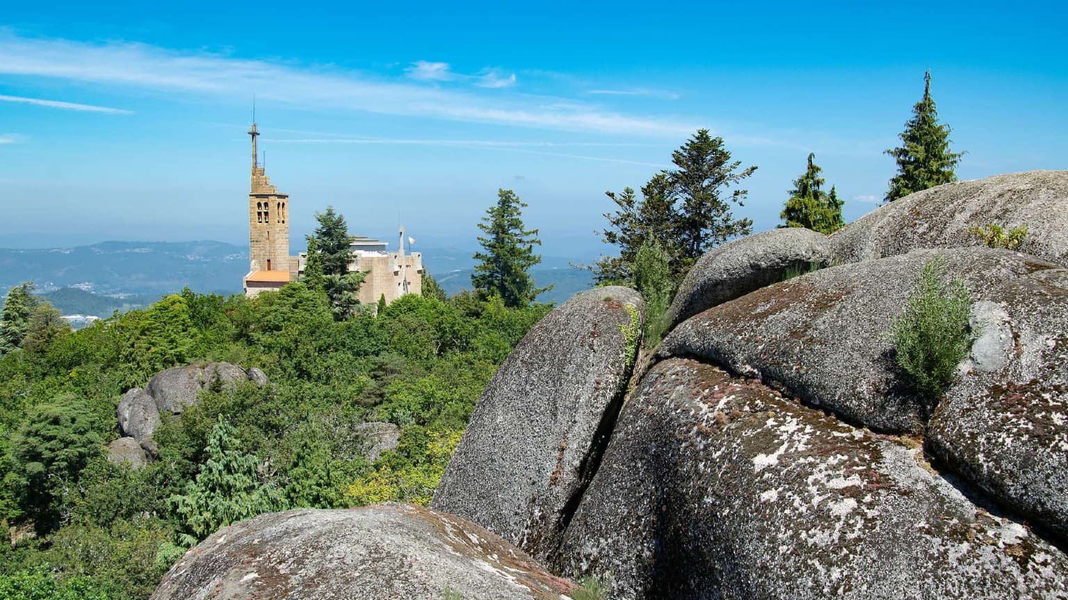 Monte da Penha viewpoint overlooking Guimarães and the Minho region